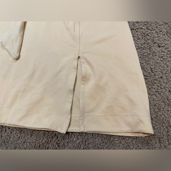 Lululemon Pima Cotton Wrap Front T-Shirt Dress Prosecco Size 10 NWT Stretch - Picture 2 of 12